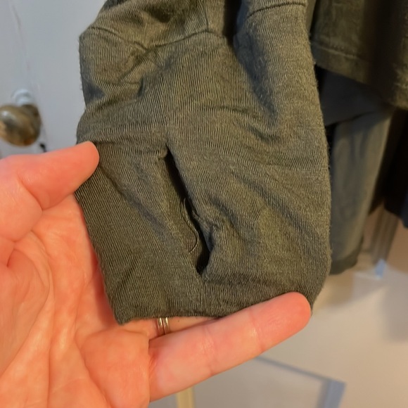 Torrid Olive Green Super Soft Knits Hooded Open Cardigan 00 - Picture 3 of 5